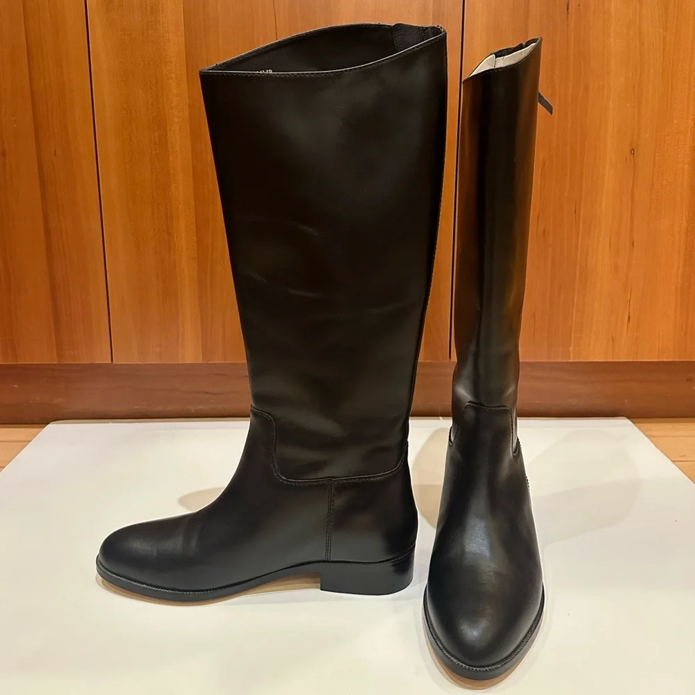 NWOT Cole Haan Black Knee-High Boots - Classic Minimalist - Picture 6 of 10